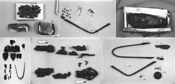 spada di ferro in zolla prima del restauro